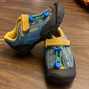 Keen Toddler Blue and Yellow Hiking Shoes
